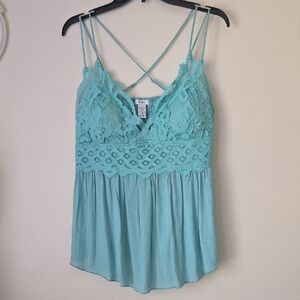Rue21 Lace Detail Turquoise Camisole